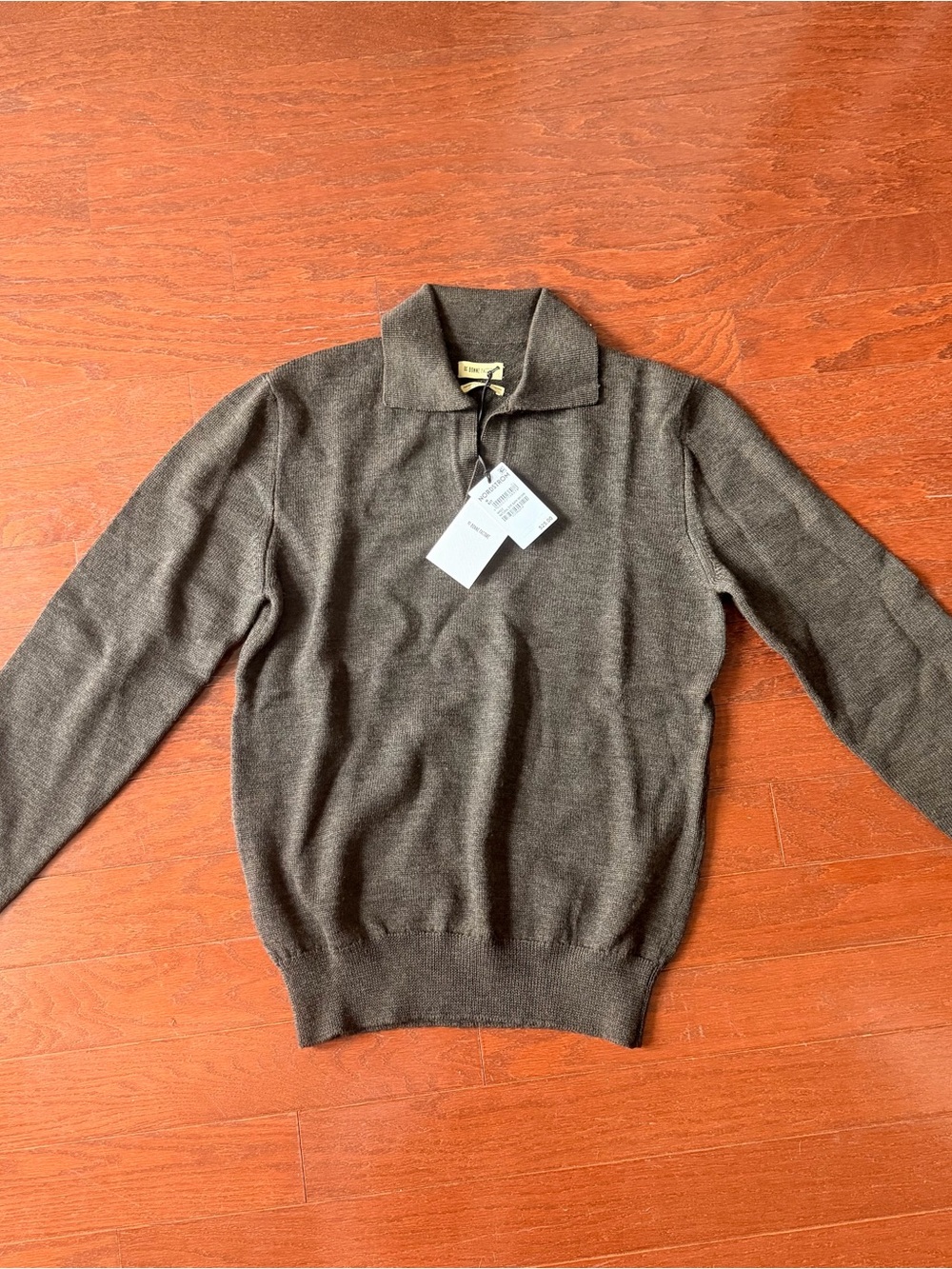 De Bonne Facture Men’s Knitted Long Sleeve Polo